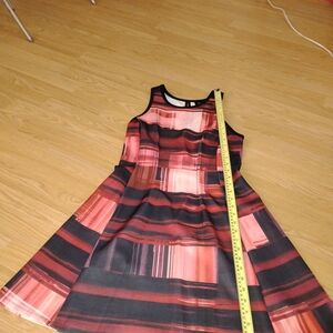 Mossimo Supply Co. Red and Black Striped Midi Dress